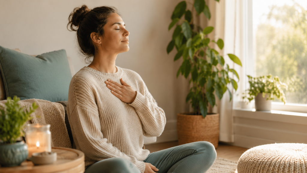 Simple breathing exercise to feel less emotionally drained