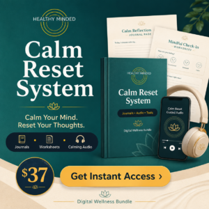 Healthy Minded Calm Reset System Instagram Facebook post graphic