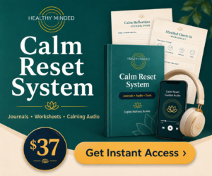 Healthy Minded Calm Reset System 300x250 website ad banner
