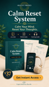 Healthy Minded Calm Reset System story reel TikTok promo image